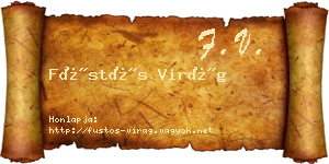 Füstös Virág névjegykártya